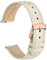 WOCCI 16mm Grace Leather Watch Strap for Ladies, Top Grain Leather, Quick Release Replacement Band with Rose Gold Buckle (Beige)