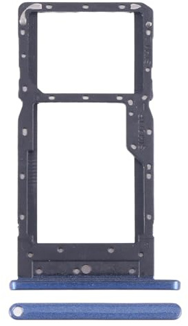 Pièce de rechange compatible avec TCL 205 4187D Try Tray Plateau logement porte carte SIM 1 + fente SIM 2 ou luge pour lecteur mémoire micro SD (bleu)