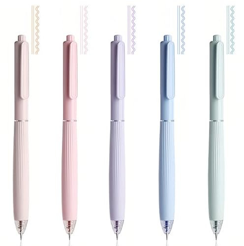 5 PCS Gelschreiber Gelstifte Set, Farbgelstift Ersatzkern Gel Stift, Für Mädchen Geschenk Schreibwaren Nette Schreibgriffe Pens Nizza Büro Schulbedarf, 0.5mm