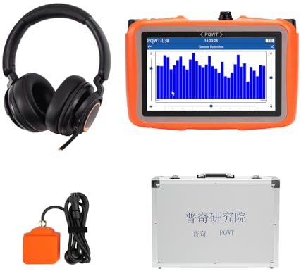 PQWT -L30 Detección de Fugas de Agua, Detector de Fugas de Tubería de Agua Subterránea Monitor de Ubicación de Alta Resistencia Mejorado Subterráneo para Construcción
