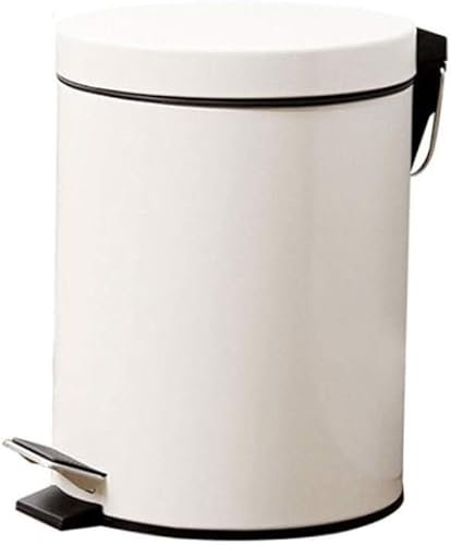 LoiYtrd Corbeille à Papier, Poubelle, Toilettes domestiques, Salle de Bain, Grande Poubelle Blanche, Corbeille à Papier Circulaire(5L)