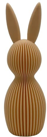 Kashyke Moderne Osterhase Deko 3D Druck Deko Hase, Osterdeko I Hasen Modern I Tolle Osterfiguren, Hasenfiguren, Dekofigur, Osterdeko Tisch, Dekoration für Ostern (Gelb)