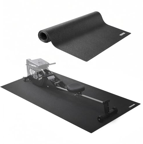 VEVOR Tappetino per Attrezzi da Esercizio, per Pavimenti in Moquette, Tappetino per Ellittica, Vogatore, Protezione Impermeabile Antiscivolo per Palestra Domestica, 900 x 2000 x 4 mm