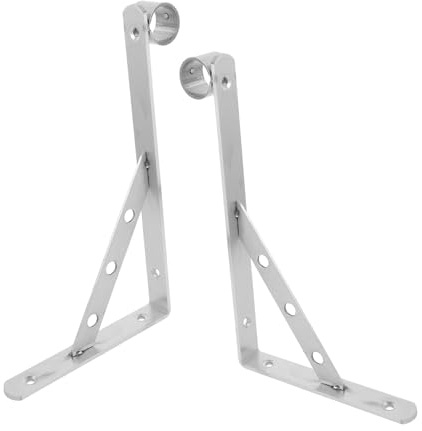 Vaguelly 2 Piezas Soporte para Barra de Ropa Fijación Pared para y Muros Exteriores Diseño Espacio para Secar Ropa