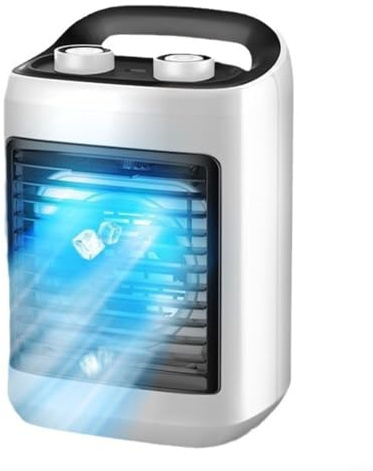 HOHOVYVY Ventilador con refrigeración por agua, mini aire acondicionado portátil, ventilador de mesa con 6 niveles de velocidad, ventilador USB, 180 ml