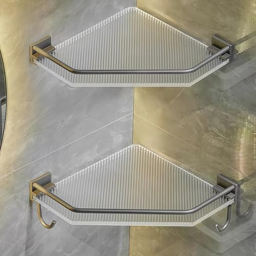 Portaoggetti per doccia ad angolo, impermeabile, da parete, per bagno e cucina, per riporre oggetti ad angolo
