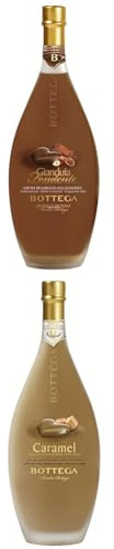Bottega Crema di Liquore Vegan al Gianduia Fondente - 500ml & Caramel Crema di Liquore al Caramello - 500ml