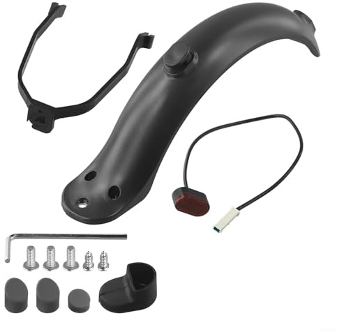Volakebeing Kit complet de garde-boue de rechange pour scooter électrique Xiaomi M365 - Kit de feux arrière avec vis de support et clé - Accessoires complets en plastique noir