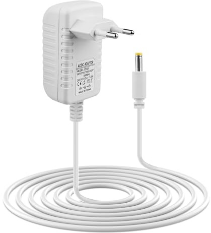 15 W Adattatore di alimentazione per Amazon Echo Dot (3a, 4a e 5a generazione), Echo Show 5, Echo Spot, per FireTV Cube e Plus Caricabatterie per dispositivi Alexa, Nastri a LED, Spina EU e Cavo da 2