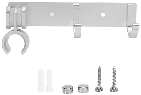 Supporto per soffione doccia regolabile, montaggio a parete con gancio, organizer per accessori da bagno