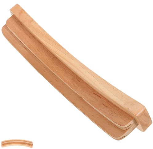 JECOMPRIS Gebogener Holz Spielkartenhalter für Karten, Hände Frei Nutzbar | Beige Ausführung, Glatte Oberfläche und Stabile Verarbeitung, für Spielkarten und Kartenspiel im Alltag