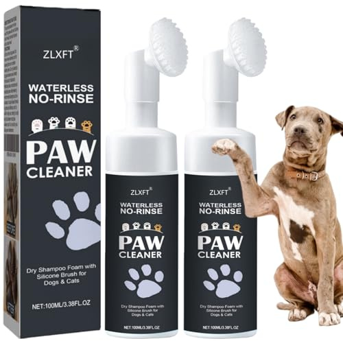 Nettoyant pour Pattes de Chien,2pcs Nettoyant pour Pattes de Chiens et Chats,Nettoyeur de Pattes de Chien,Mousse Nettoyante sans Rinçage pour Pattes,Nettoyeur de Pattes pour Chiens et Chats,100ml