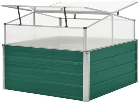 Eleganz Gewächshaus aus verzinktem Stahl 100x100x77 cm für Gartenpflege – Robust & langlebig – Ideal für Pflanzenzucht in jedem Garten