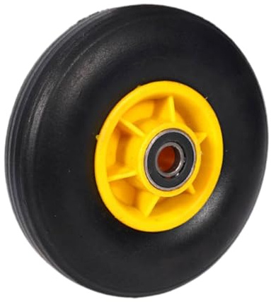 Oshhni Roue de diable, roue robuste à pneu plein pour tondeuse à gazon, compresseur d'air, coupe-bordures, accessoires pour chariot de supermarché, 23cm