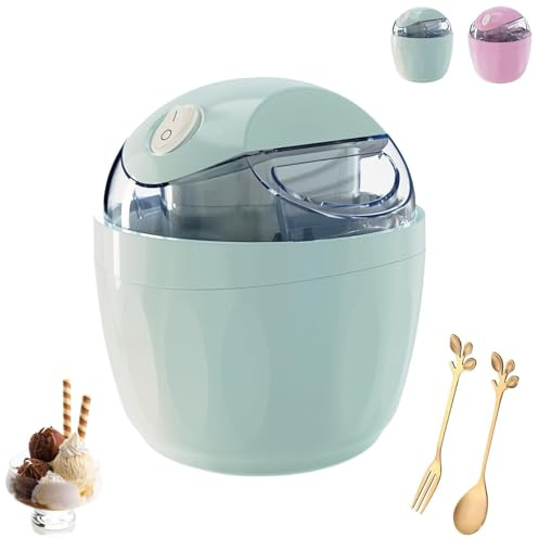 Mini-sorbetière domestique, pour préparer soi-même une portion individuelle de glace italienne ou de yaourt glacé grâce à son bol pré-congelé, congélation rapide en 15 minutes (#B)