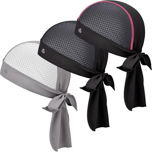 YANIKY Sport Bandana mit verlängertem​ Nackenschutz,Kopftuch Herren Damen Atmungsaktives Mehrfachpack als Unterziehhaube,Durag für Outdoor Laufen Arbeit