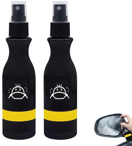 2 Pezzi Idrorepellente Vetri Auto (2x100ml), Trattamento per Parabrezza e Specchietti, Spray Anti Pioggia per Massima Visibilità alla Guida, Sigillante Vetri Auto Professionale