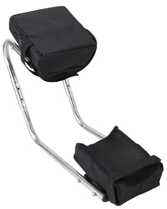 Sedile per Ginocchio per Giardinaggio Panca in Ginocchio Inginocchiatoio da Giardino Design Ergonomico in Acciaio Inossidabile con Supporto per Caviglia per Piantare Lavor