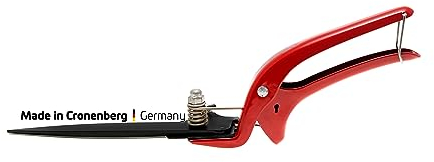 BERGER Rasenkantenschere 2200 | Einhand-Grasschere mit antihaftbeschichteten Klingen | Handrasenschere für präzise Kantenschnitte an Mauern & Zäunen | Für Links- & Rechtshänder | Made in Germany