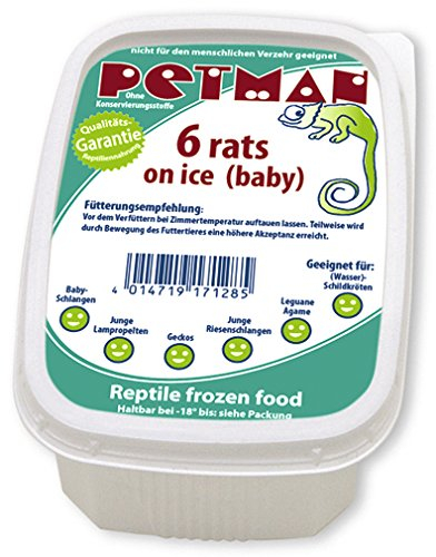 Petman Rats on Ice Baby, 5 x 6 STK.-Dose, Tiefkühl-Reptilienfutter