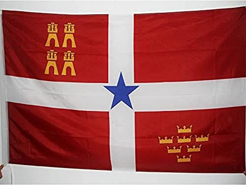 AZ FLAG Bandera de Murcia INDEPENDENTISTA 150x90cm para Palo - Bandera MURCIANISMO - NACIONALISTA MURCIANA 90 x 150 cm