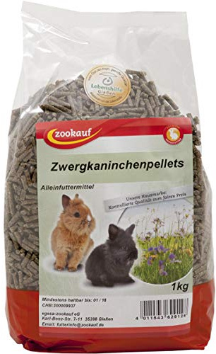 zookauf Nager Futter Pellets für Zwergkaninchen 1 kg