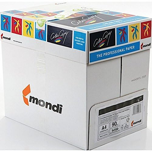 Farblaserpapier, Kopierpapier, Mondi-Papier, 90 g/m², 2,500 Blatt, 1 Box, A4