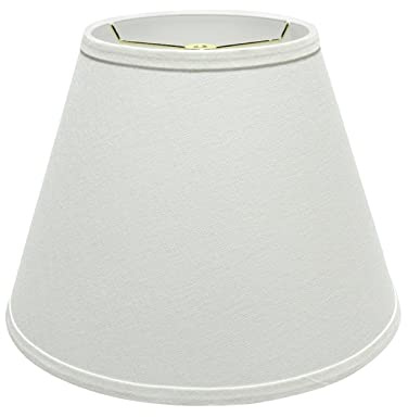 Aspen Creative 32682 Transitional Empire Shape Spider Construction Lamp Shade, White, 7 Top x 13 Bottom x 9-1/2 Slant Height