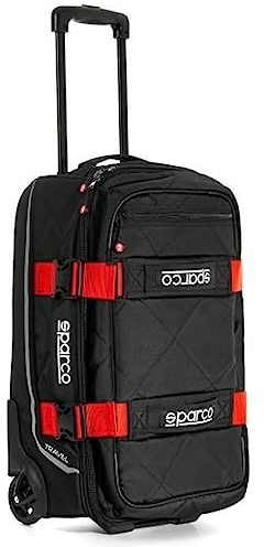 Sparco S016438NRRS Borsa da Viaggio, Nero/Rossa