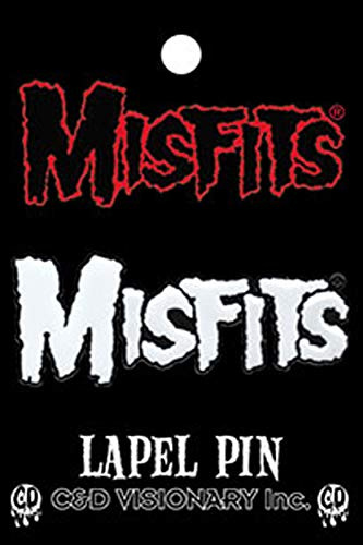 C&D Visionary Misfits Logo, 5,1 cm, Metall-Anstecknadel, schwarz, weiß
