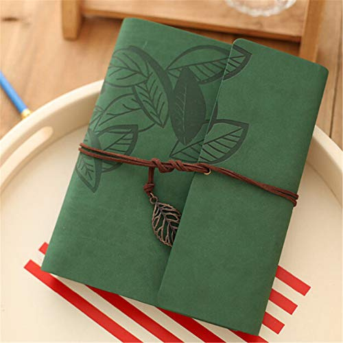 SWECOMZE Fotoalbum zum Selbstgestalten, Leder Scrapbook Schwarze Seiten Nachfüllbar Fotobuch zum Einkleben, 28x21cm Fotoalben DIY Geschenk Schablonen Aufkleber Fotoecken Mehrweg (Grün)