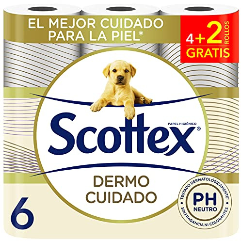 Scottex Dermo Cuidado Papel Higiénico, 6 Rollos