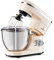 KLARSTEIN Bella - Robot patisserie, Robot cuisine, Petrin a pain, 6 niveaux de puissance, Fonction Pulse, Système planétaire, Bol en acier inoxydable, 3 pcs, 1200 W - Crème