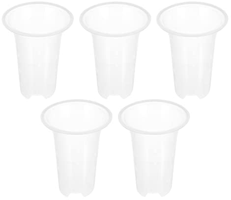 TOPBATHY 5 Pièces Pot pour Orchidée Plastique Transparent Pot De Fleurs pour Maison Décoration De Balcon