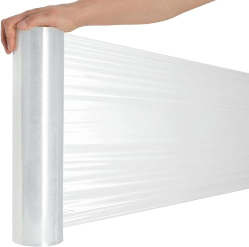 RAGO® Emballage déménagement 300m Film à palette 9,5 × 9,5 × 40 cm Film transparent étirable Osmotic plastic wrap Rouleau emballage colis