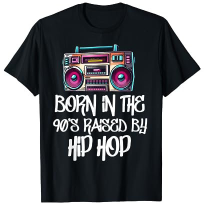Hip Hop Hommes Femmes Garçons Old School Années 90 Born Rap Music T-Shirt