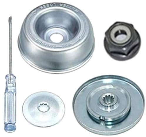 Alicer 5-teiliges Set mit Muttern für Motorsense, Universal, Befestigungsset für Muttern, Klinge Box, Zubehör für Getriebe aus Metall, Ersatzteile für Motorsense und Rasenmäher (Silber)