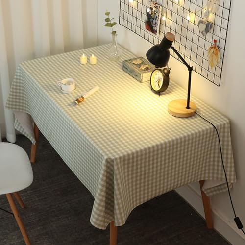 XQSSB Tischdecke Tischwäsche Anti Hot Wear Resistant Lotuseffekt Tischtücher mit Zarten Pastelltönen Light Green B 120 × 160cm