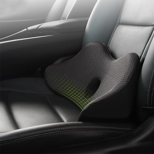 SIGANDG keilkissen Auto,Keilkissen,Orthopädisches sitzkissen,Memory Foam Seat Cushion,Ergonomic Seat Cushion for Car,Orthopaedic Seat Cushion,for Car Seat for Office Chair (Black)