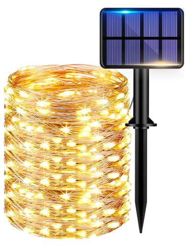 kolpop 22 M 220LED Guirnaldas Luces Exterior Solar, 8 Modos Luces Led Solares Exteriores, IP65 Impermeable Cadena de Luces Decoracion para Navidad, Terraza, Fiestas, Patio, Bodas