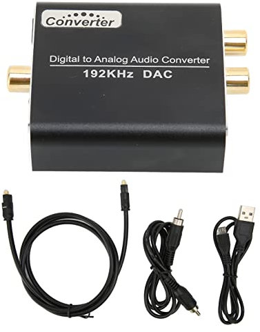 Gsycle Digital To Analog Audio Converter, Optical To RCAs Adapter HDMI To Optical Audio Adapter Digital TV Converter Box for PS3