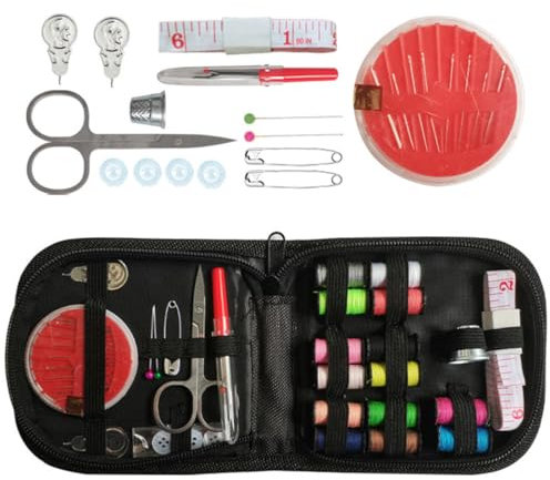 Nähset, 1 Satz 27 Stück Reise Nähzeug, Reise Nähset, Nadel und Fadenset Tragbares Mini Nähset, DIY-Premium-Nähzubehör, für Erwachsene, Anfänger und Notsituationen, mehrfarbig