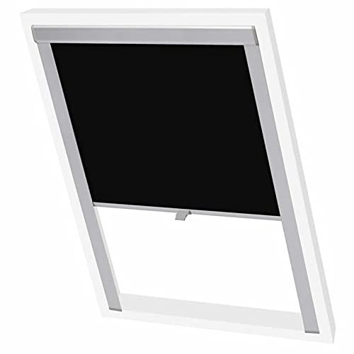 Bulliing Verdunkelungsrollo Schwarz 102 Verdunkelungsrollo ohne Bohren Rollo Seitenzugrollo Verdunkelung für Fenster und Türen