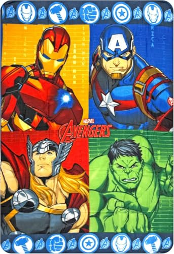 Coperta Plaid Morbida e Calda 100x140cm per Bambini Pile con stampa per HULK AVENGERS