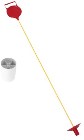 Baoblaze Golf Flagstick and Cup Golf Flagpole Portable Fiberglass Stick Golf Hole Cup Golf Pin and Cup Set for Backyard Yard Men Women, Red