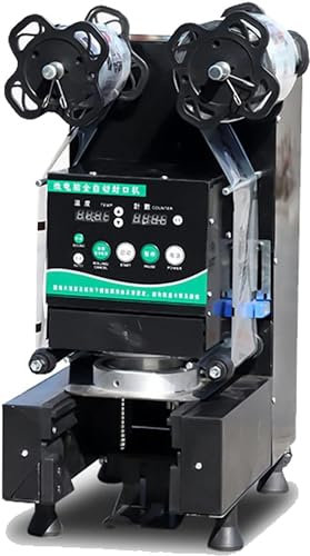 Machine à sceller les tasses entièrement automatique, scelleuse commerciale pour thé au lait, avec panneau LCD à commande numérique, pour diamètre de 90 à 95 mm, 50 à 400 tasses/h, pour thé au lait