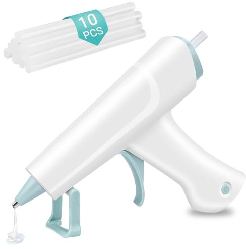 Cordless Hot Glue Gun, 2600mah USB Rechargeable Glue Gun Fast-Heating Hot Melt Glue Gun with 10PCS Glue Sticks, Cordless Glue Guns for Crafting DIY Art Card Making