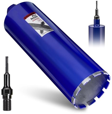 DaduoRi 5 Pro Concrete Core Drill Bit with SDS Plus Adapter (1-1/4-7 Thread) - 14 Cutting Depth & Upgraded Welded Teeth Core Bits for Concrete with Rebar, Brick, Masonry,Stucco,Mortar,Wet Coring