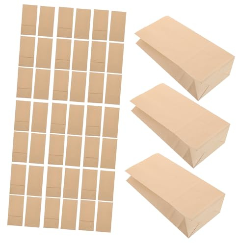 DECOMELODY 100 St Kraftpapperspåse Papper Hantverkspåsar Pappersförseglade Påsar Papperspåsar För Förpackning Chokladförpackningspåse Förvaring Av Tepåse Kraftförvaringspåsar Kaki Film