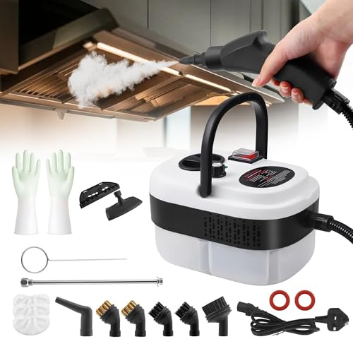 2500w Steamer for Cleaning, handheld steam cleaner, Steam Cleaner, High-Temperature Pressurized Steam Cleaner, Portable Steam Cleaning Machine for Cleaning Kitchen Grease, Window Glass, Bathroom